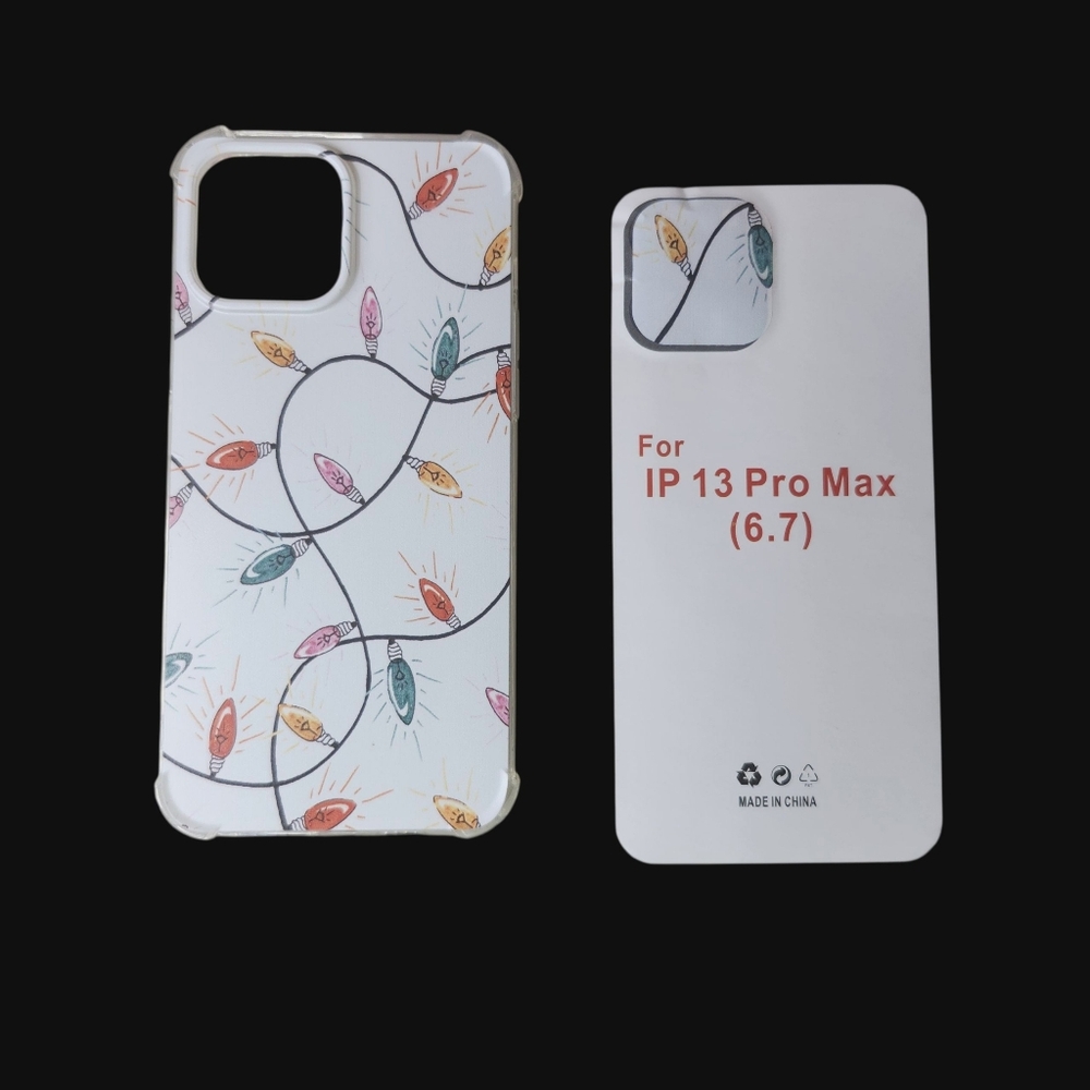 Iphone 13 Pro Max Gel Phone Case Christmas Light Design